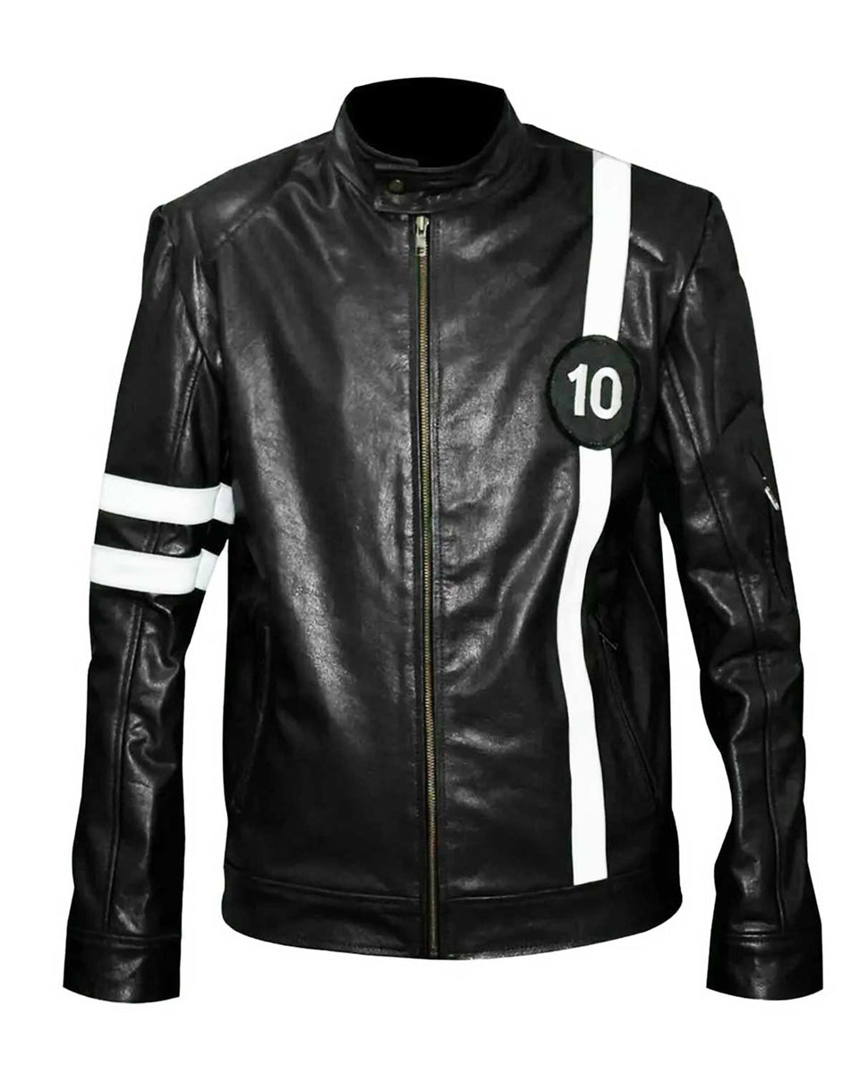 Hollywood Jackets Ben 10 Alien Swarm Ryan Kelley Black Leather Jacket