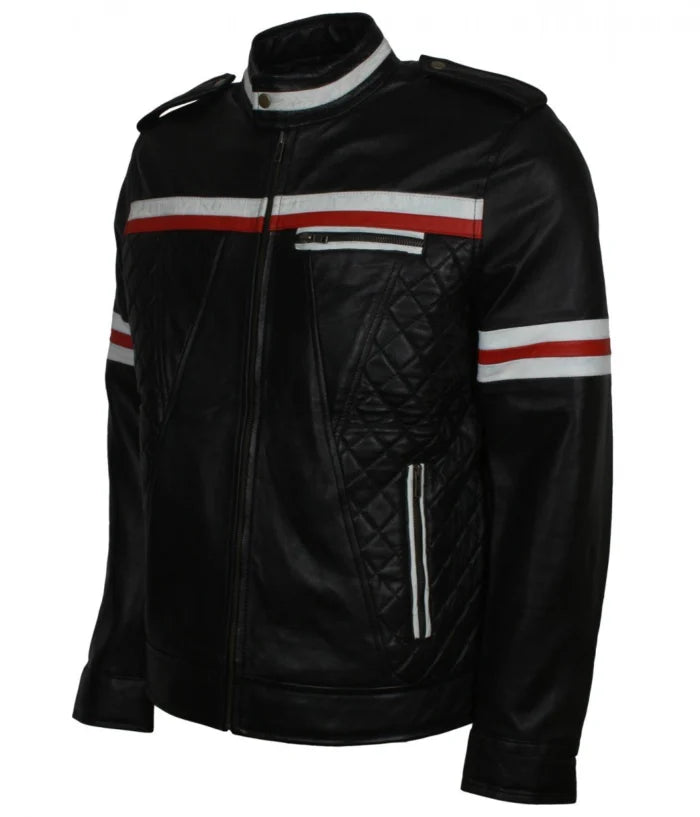 Zod Black Quilted Leather Fashion Jacket