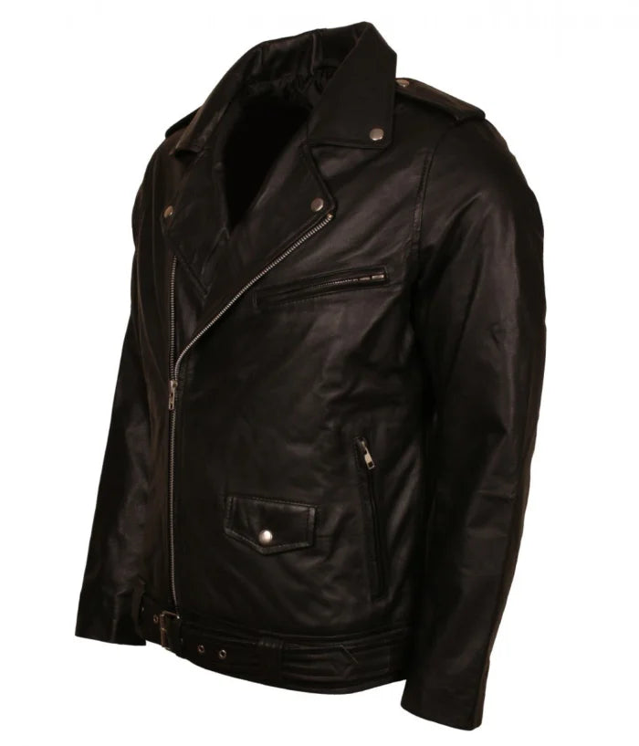 Brando Style Classic Biker Leather Jacket