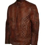 Iconic Vintage Distressed Brown Leather Jacket