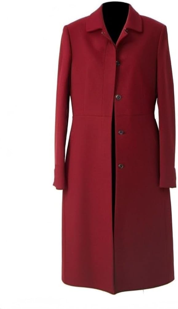 Timeless Scarlet Wool Blend Overcoat