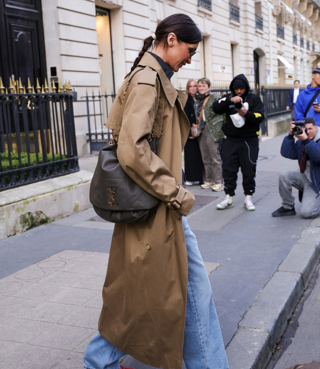 Classic Camel Brown Double-Breasted Trench Coat