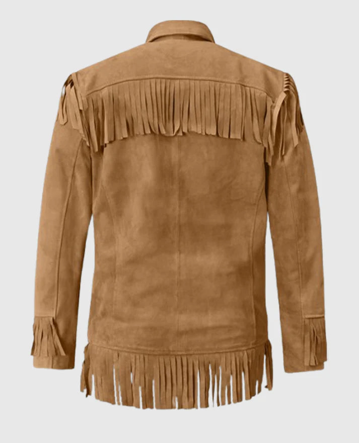 Jon Voight Midnight Cowboy Joe Buck Fringe Jacket – Western Suede Leather Jacket