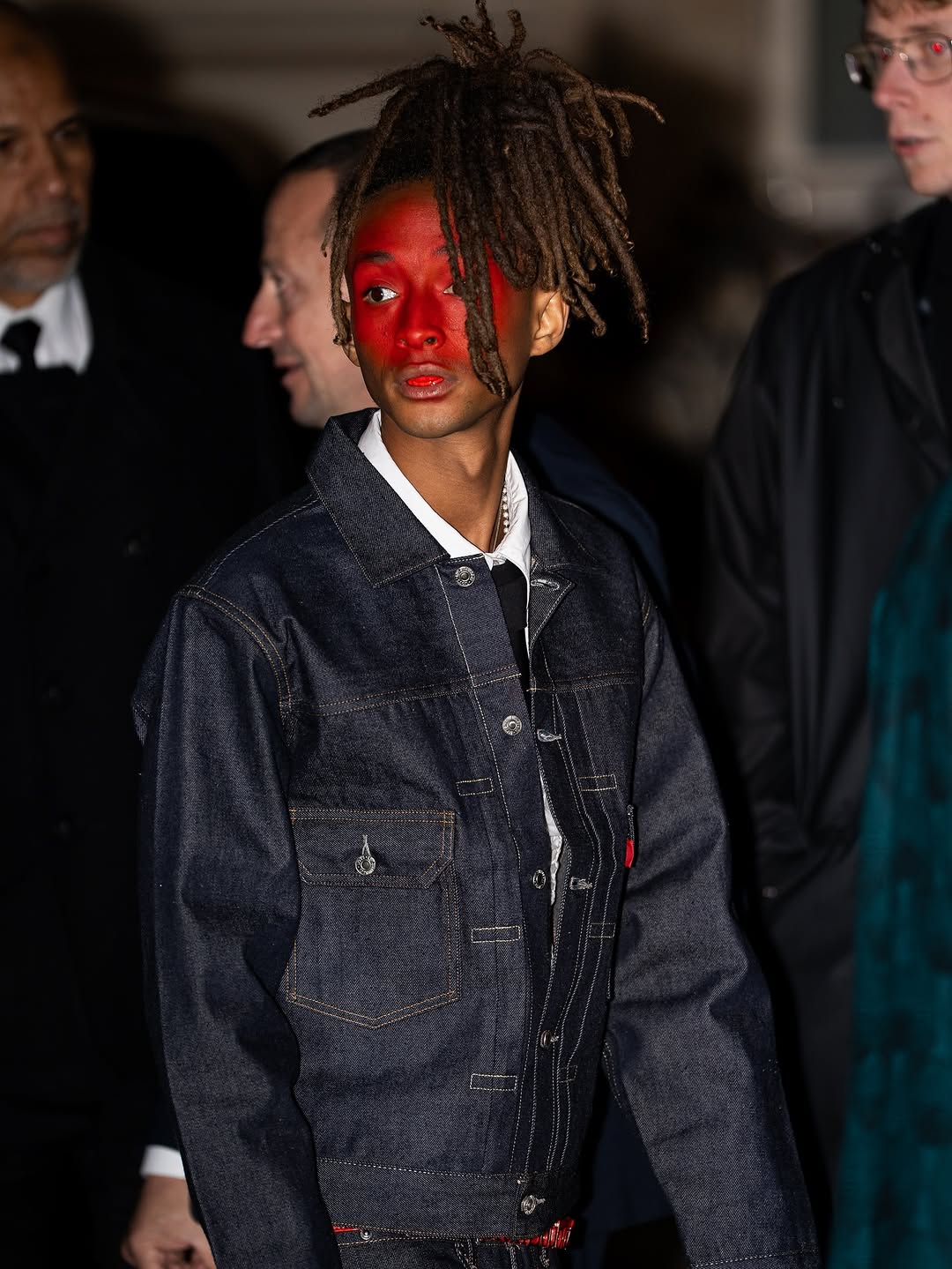 Jaden Smith Celebrity Style Dark Denim Jacket
