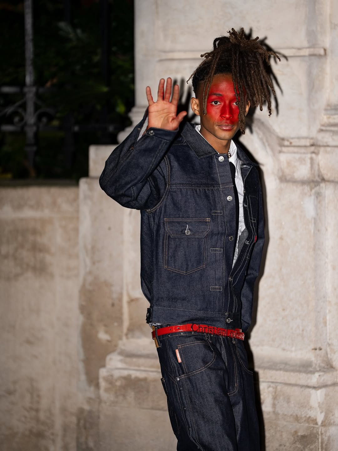 Jaden Smith Celebrity Style Dark Denim Jacket