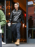 Timothée Chalamet Casual Black Leather Bomber Jacket