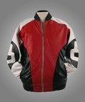 8 Ball Red Black and White Leather Jacket
