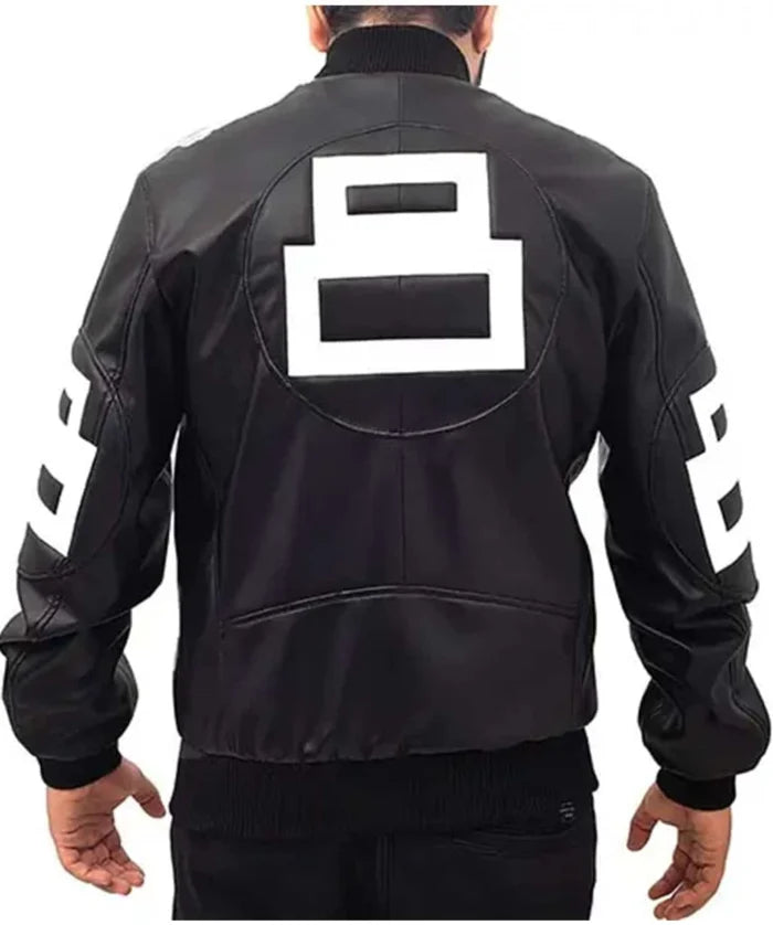 8 Ball Leather Bomber Jacket