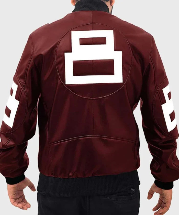 8 Ball Leather Bomber Jacket