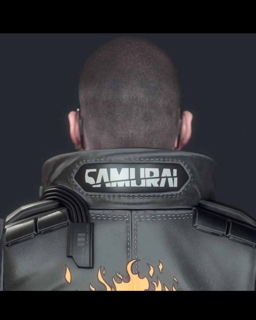 Hollywood Jackets Cyberpunk 2077 V Nomad Black Leather Vest