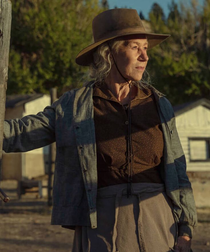 Helen Mirren 1923 Cara Dutton Grey Coat