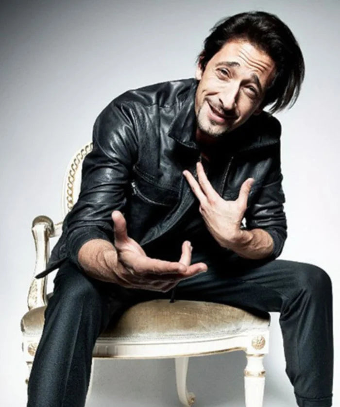 Adrien Brody Inspired GQ Russia Black Leather Jacket