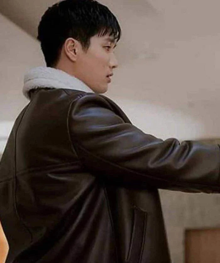 Ahn Bo Hyun Itaewon Class Shearling Leather Coat