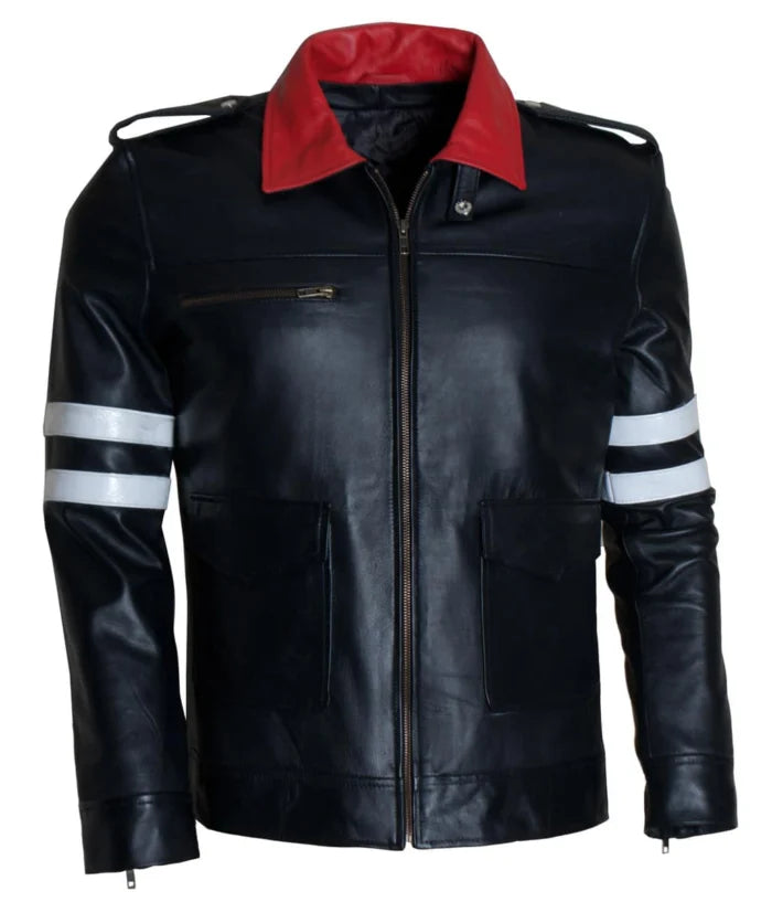 Gamer Style Black Leather Jacket – Alex Mercer Look | Premium Genuine Leather Jacket