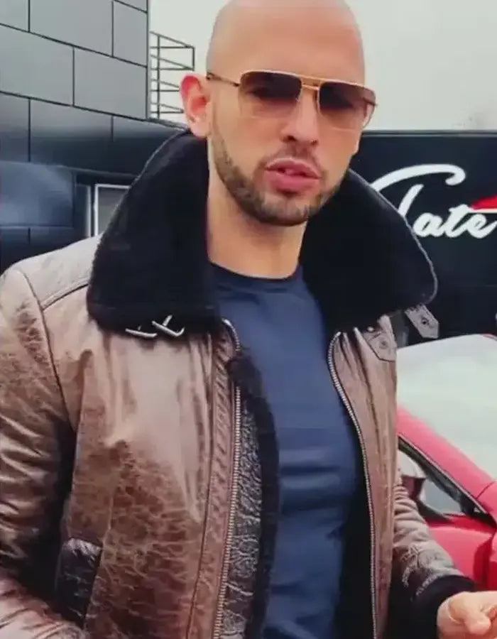 Andrew Tate Leather Brown Jacket