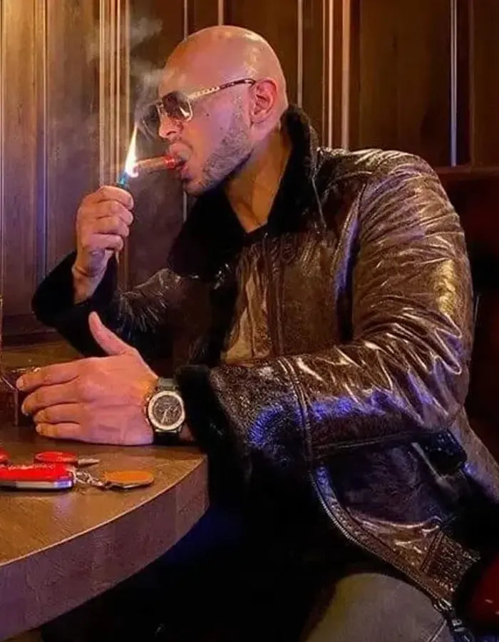Andrew Tate Leather Brown Jacket