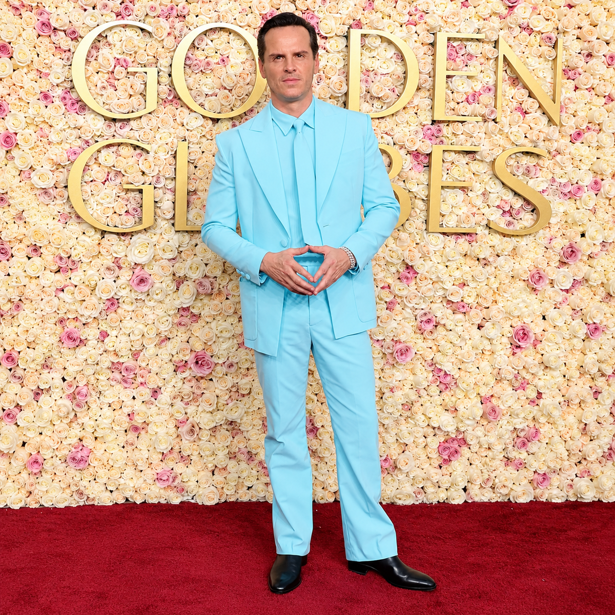 Hollywood Jackets Andrew Scott 2025 Golden Globes Turquoise Blue Suit Men’s