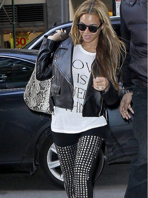 Hollywood jackets Beyonce Biker Leather Jacket