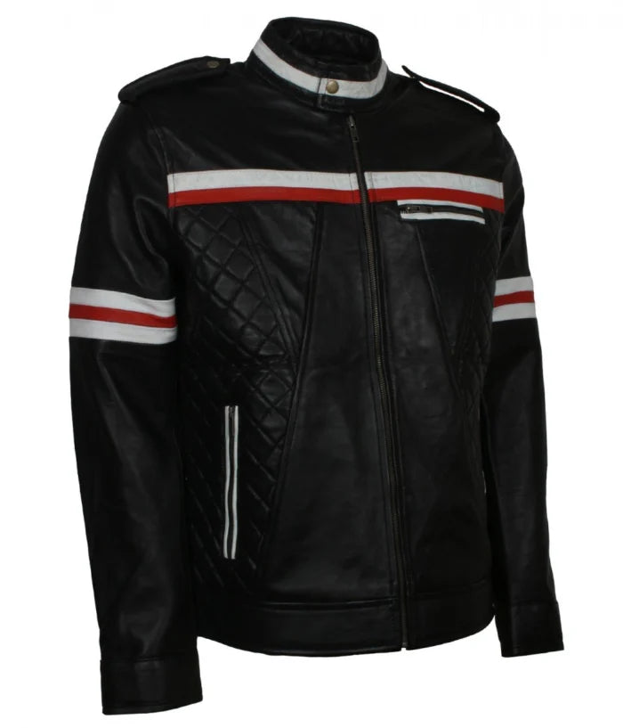 Zod Black Quilted Leather Fashion Jacket