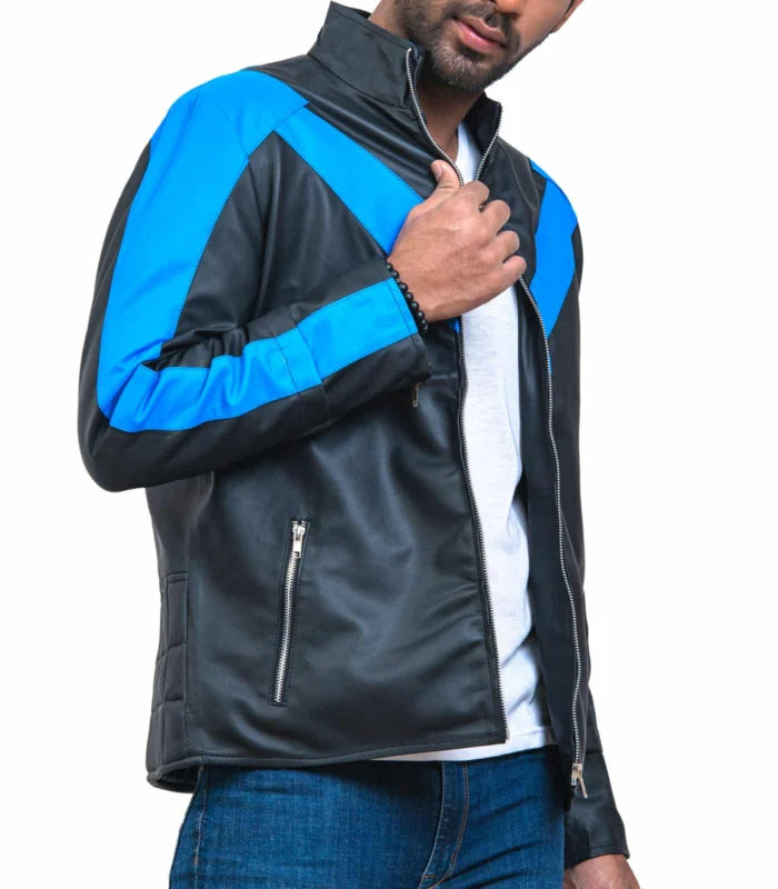 Hollywood Jackets Black Night The Wing Men's Faux Leather Jacket
