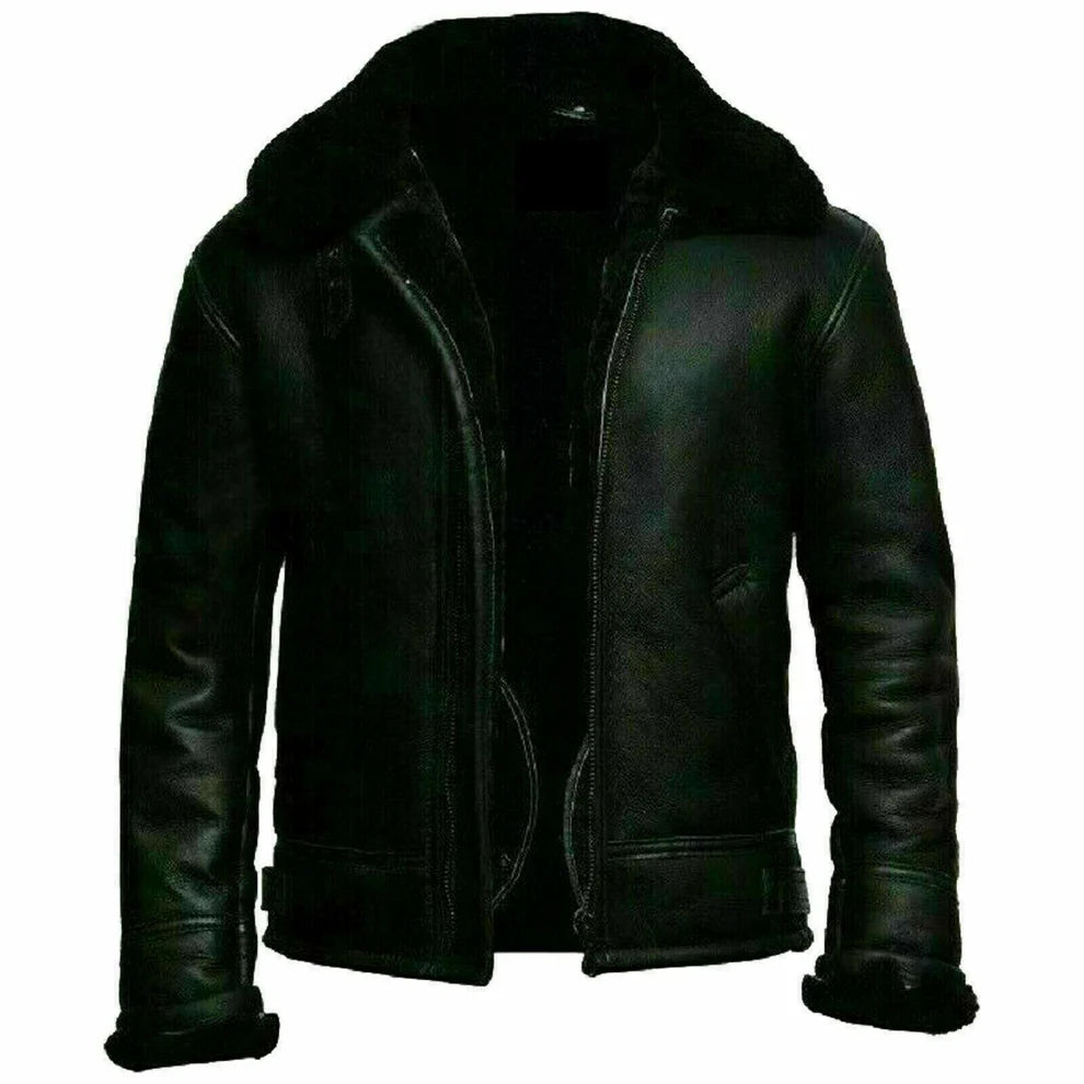 Black B3 Pilot Aviator Bomber Jacket