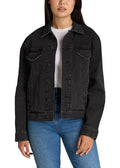Hollywood Jackets Women's Black Stone Wash Denim Jacket