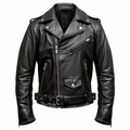 Hollywood Jackets Men's Black Biker Genuine Leather Jacket