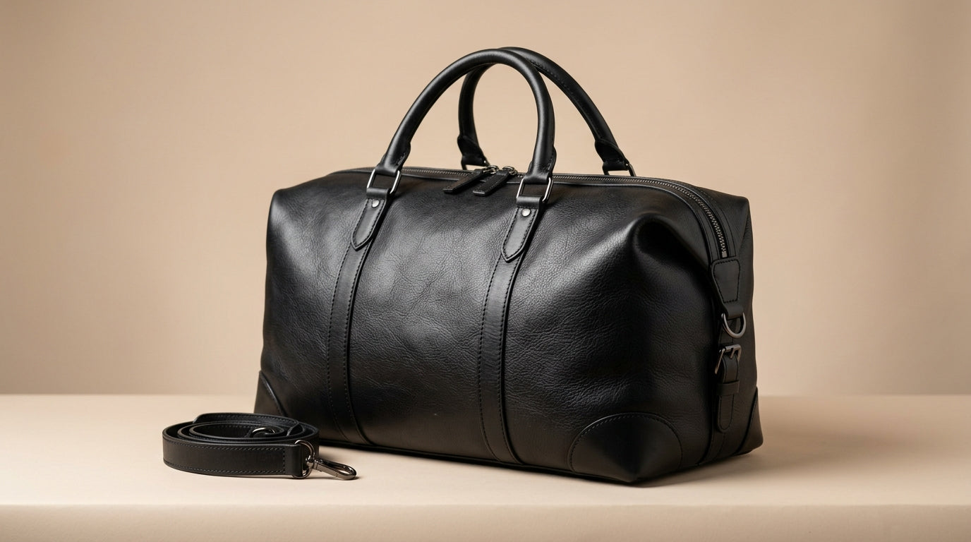 Hollywood Jacket | Premium Black Leather Travel Bag