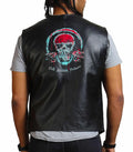 Hollywood Jackets Blood Skull Printed Men Black Leather Vest