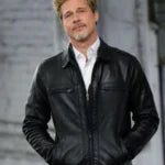 Brad Pitt Wolves Black Trucker Jacket