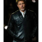 Brad Pitt Wolves Black Trucker Jacket