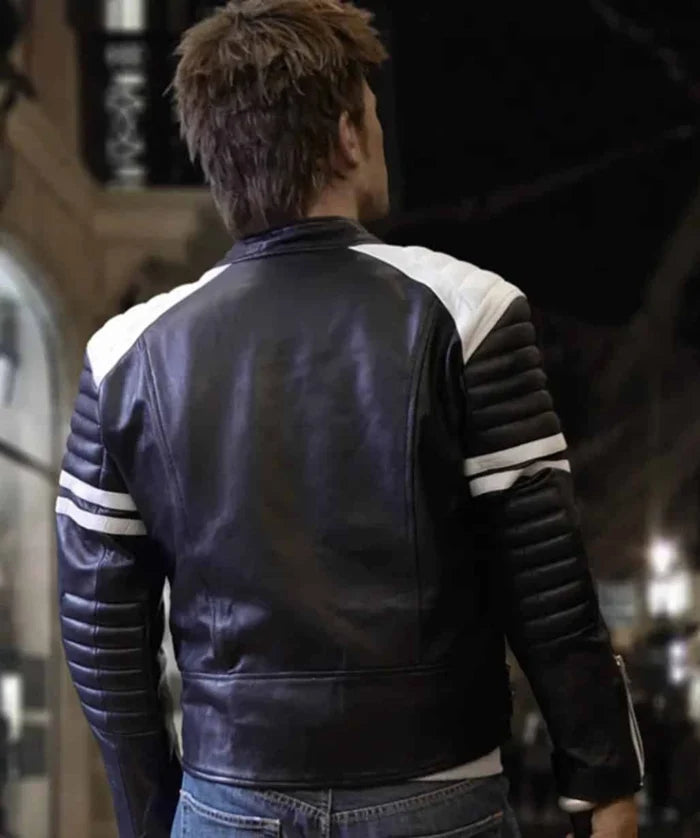 Brad Pitt Inspired Mayhem Game Leather Jacket