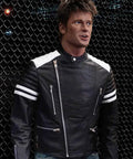 Brad Pitt Inspired Mayhem Game Leather Jacket – Black Genuine Leather Jacket