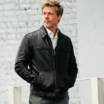 Brad Pitt Wolves Black Trucker Jacket