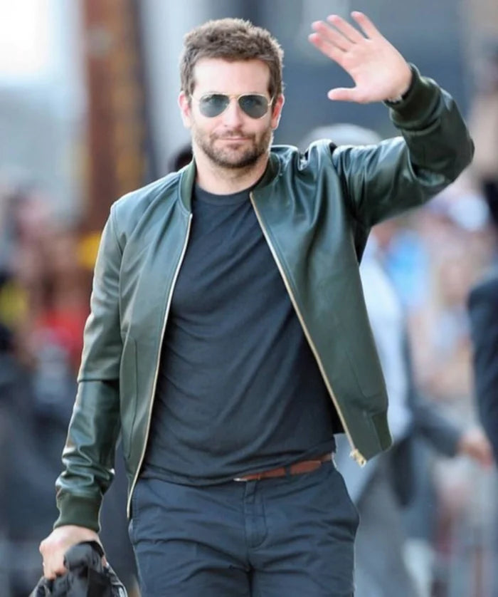 Bradley Cooper Inspired Iconic Black Bomber Jacket