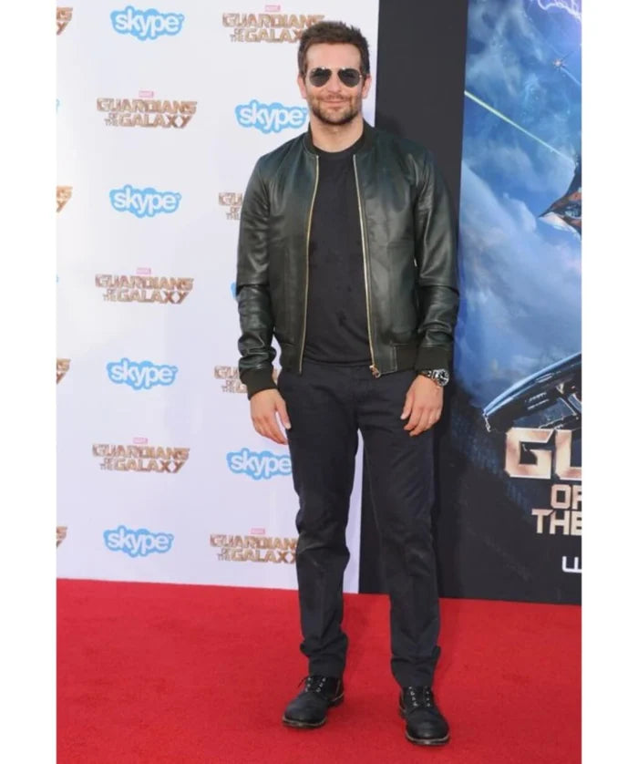 Bradley Cooper Inspired Iconic Black Bomber Jacket