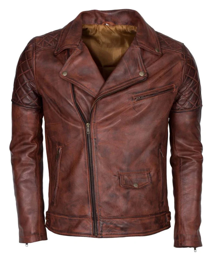 Brando Inspired Vintage Motorcycle Leather Jacket