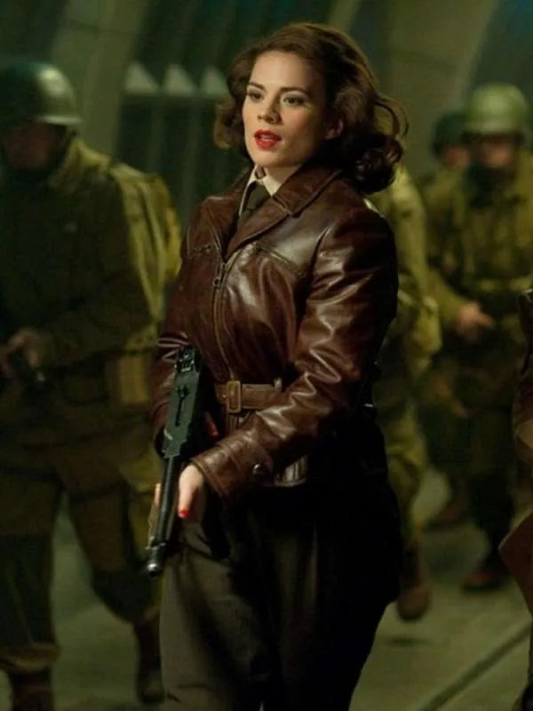 Hollywood Jackets Captain America Peggy Carter Leather Jacket