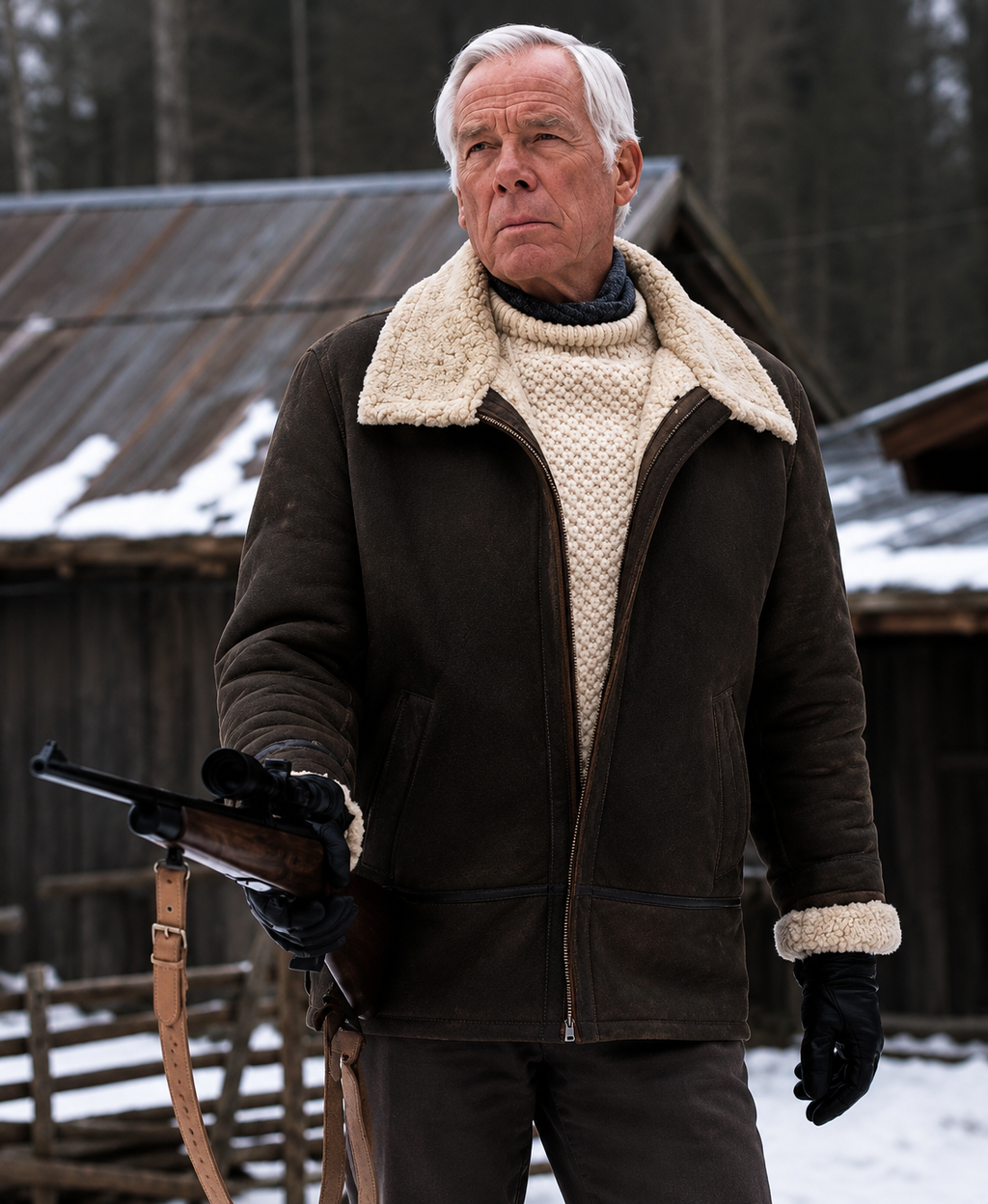 Hollywood Jackets Gorky Park William Hurt Aviator Shearling Jacket