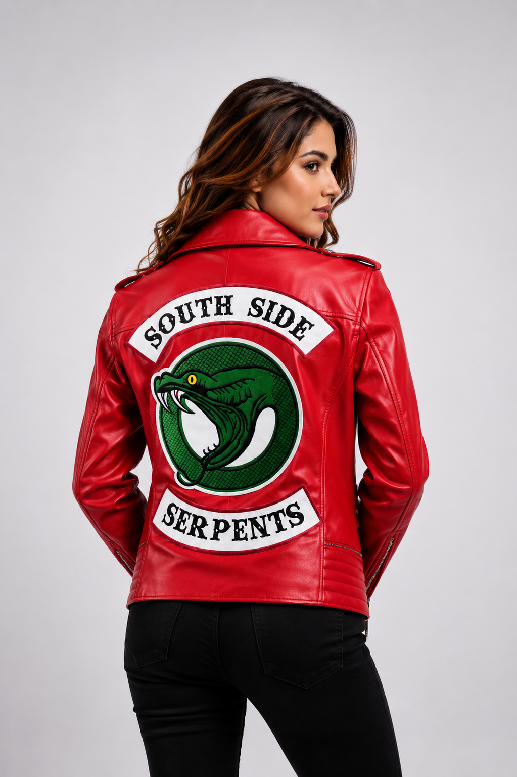 Women's Serpents Southside Riverdale Black Leather Jacket