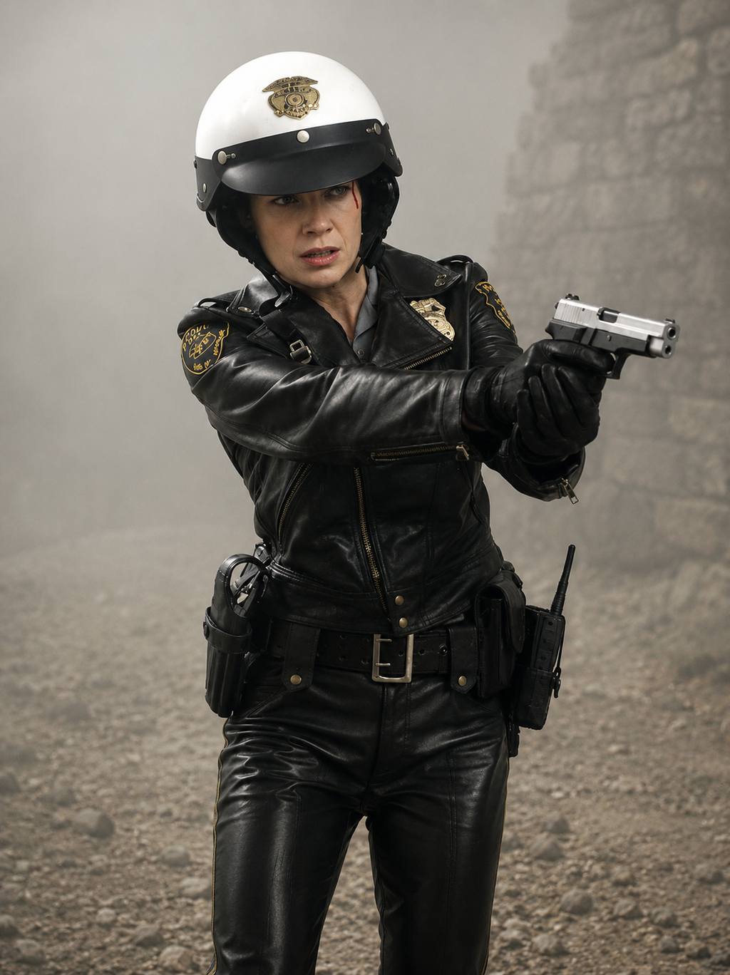 Hollywood Jackets Laurie Holden Silent Hill Black Leather Biker Jacket
