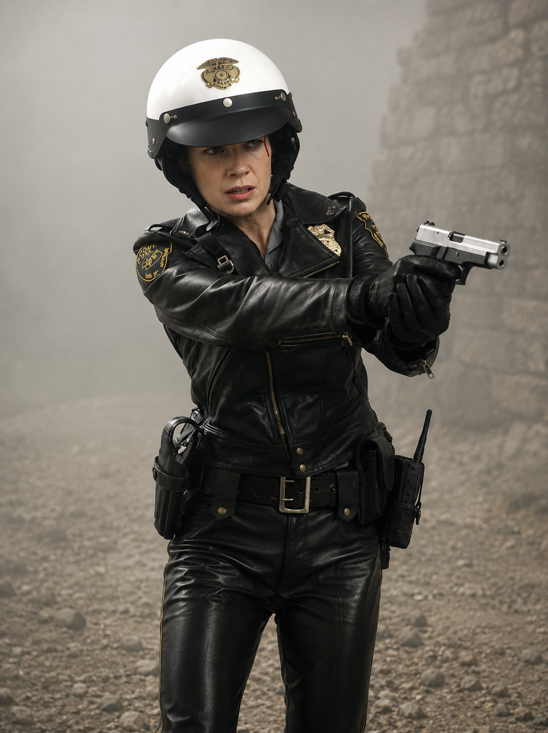 Hollywood Jackets Laurie Holden Silent Hill Black Leather Biker Jacket