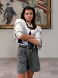 Mia Sara Ferris Bueller's Day Off Sloane Peterson Fringe Leather Jacket