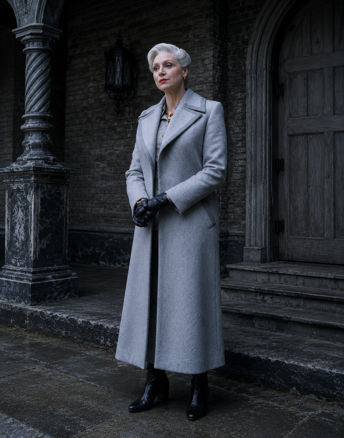 Hollywood Jackets Larissa Weems Wednesday Grey Wool Coat