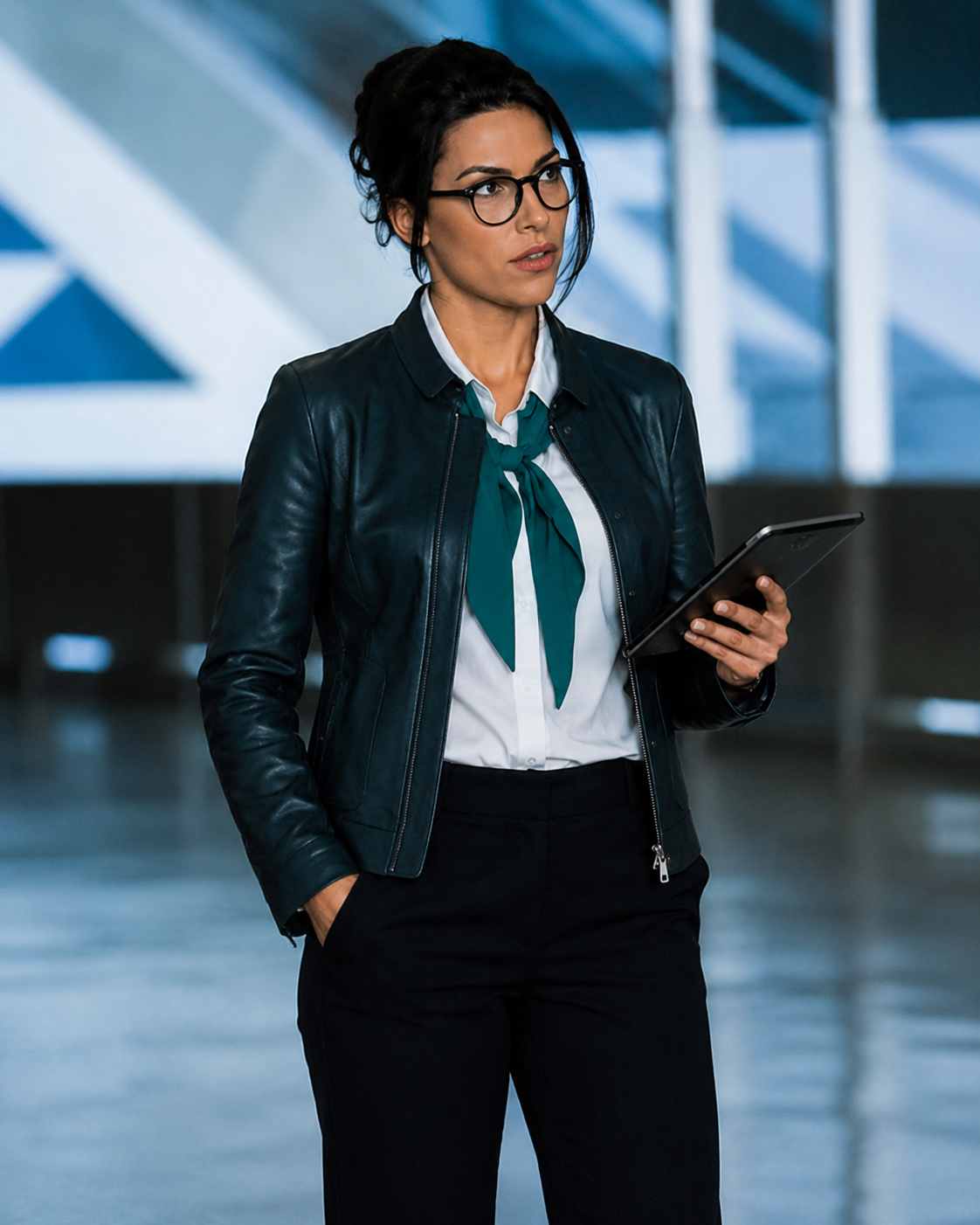 Hollywood Jackets Sofia Pernas Blood & Treasure Lexi Vaziri Black Leather Jacket