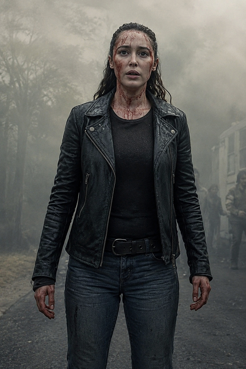 Hollywood Jacket Fear the Walking Dead S5 Alicia Clark Black Biker Leather Jacket