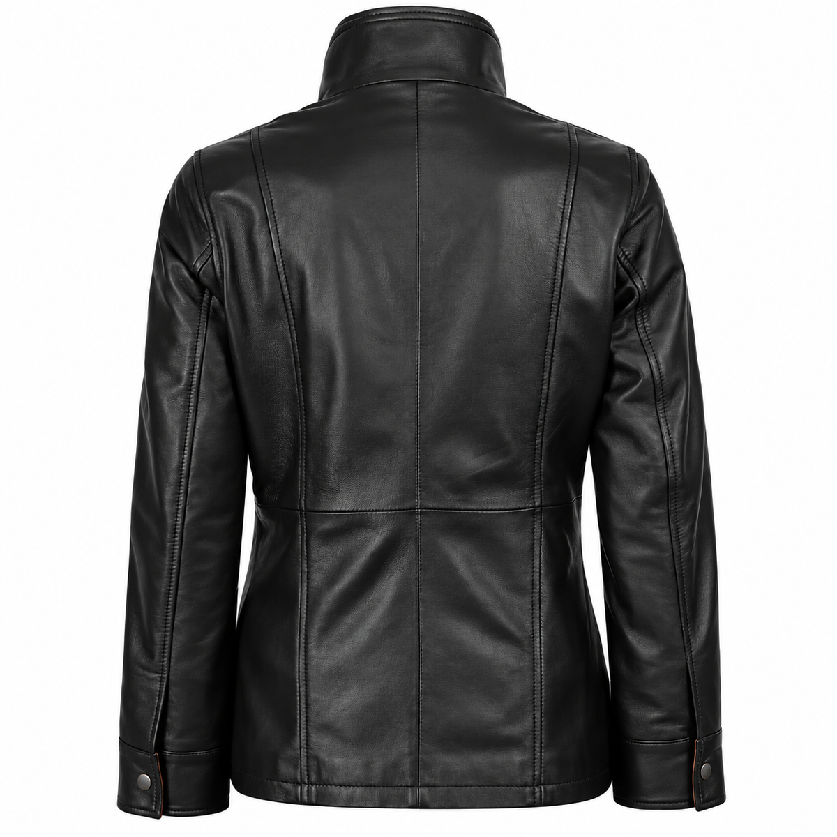Hollywood Jackets Women’s Erin Wide Lapel Black Leather Jacket