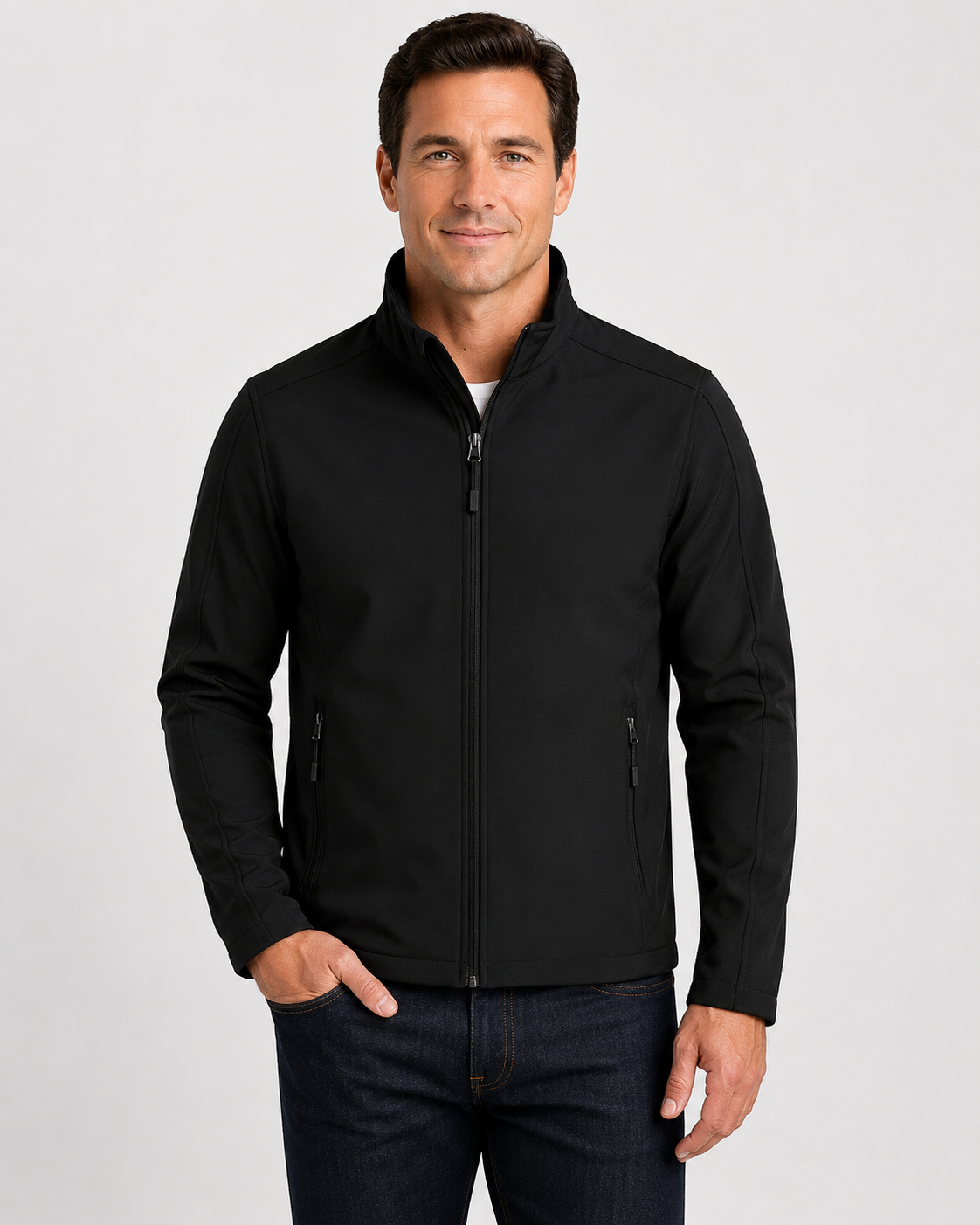 Hollywood Jackets Men's Softshell Zip Jacket