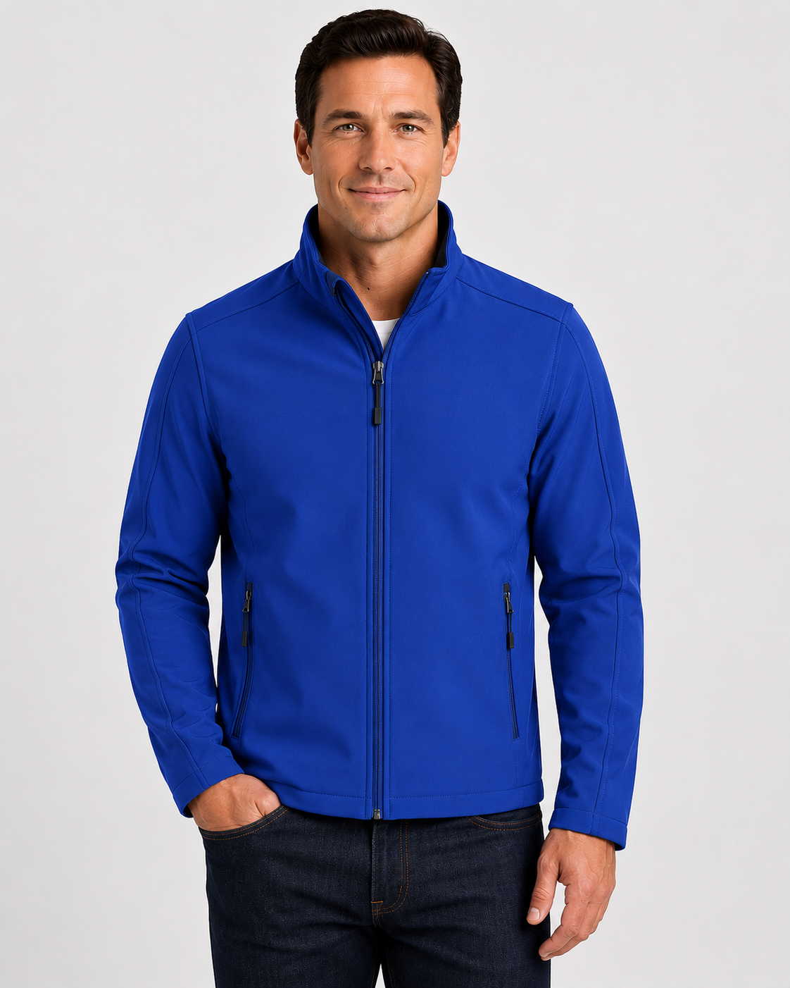 Hollywood Jackets Men's Softshell Zip Jacket