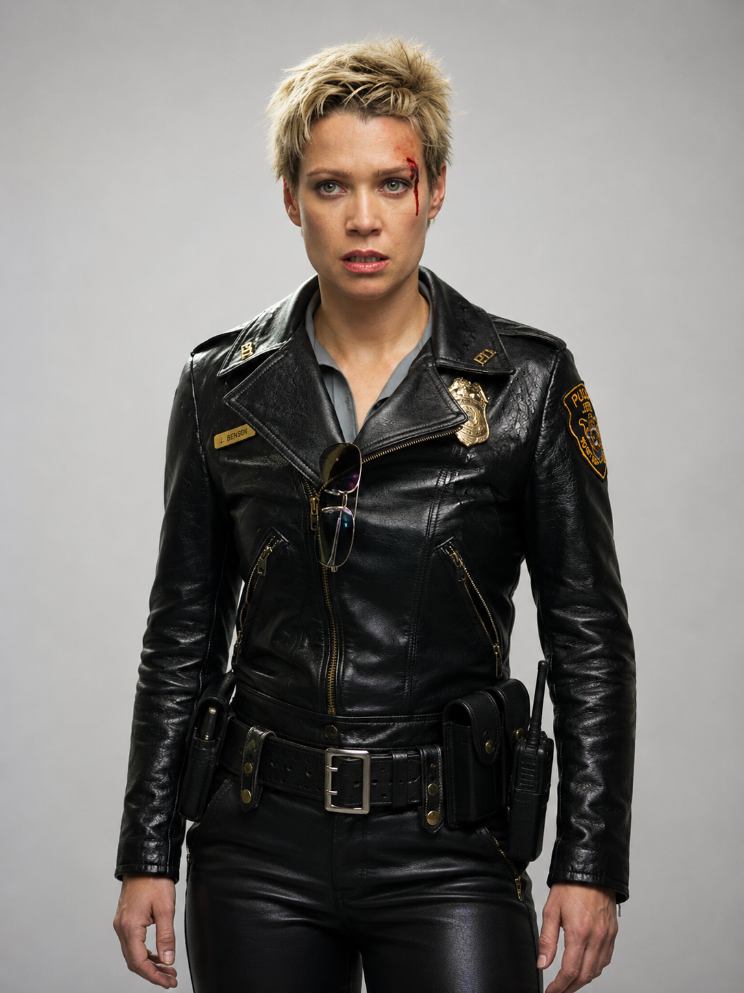 Hollywood Jackets Laurie Holden Silent Hill Black Leather Biker Jacket